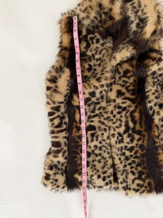 Adrienne Landau Luxe Leopard Faux Fur Coat XS | Statement Editorial Piece - Picture 11 of 13